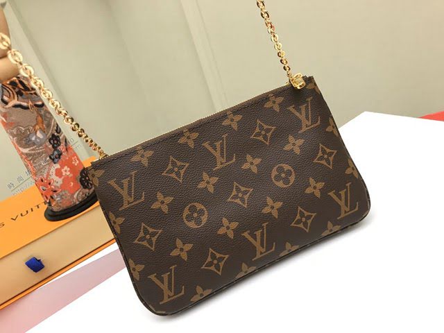 lv錢包 M68486 氣球Pochette Double Zip鏈條包  lvqb1006